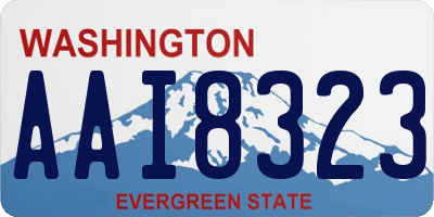 WA license plate AAI8323