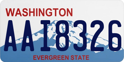 WA license plate AAI8326