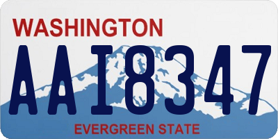 WA license plate AAI8347