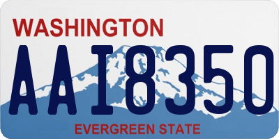 WA license plate AAI8350