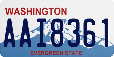 WA license plate AAI8361