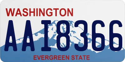 WA license plate AAI8366