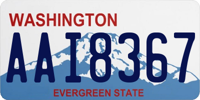 WA license plate AAI8367