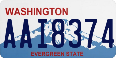 WA license plate AAI8374