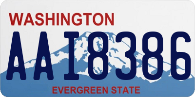 WA license plate AAI8386