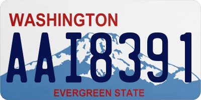 WA license plate AAI8391