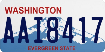 WA license plate AAI8417