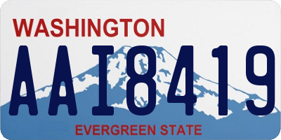 WA license plate AAI8419