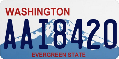 WA license plate AAI8420