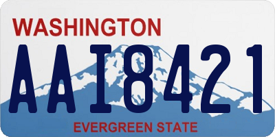 WA license plate AAI8421