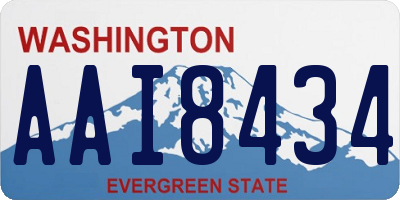 WA license plate AAI8434