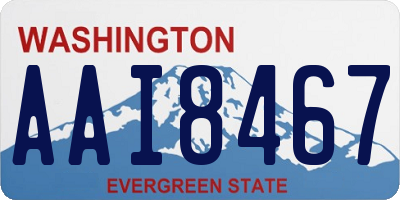 WA license plate AAI8467