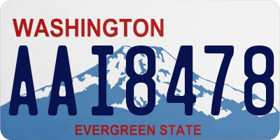 WA license plate AAI8478