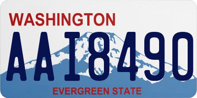 WA license plate AAI8490