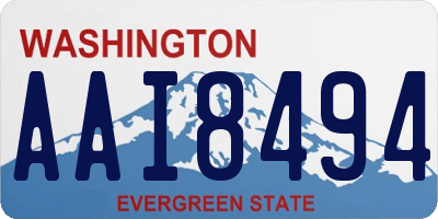 WA license plate AAI8494