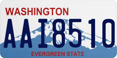 WA license plate AAI8510
