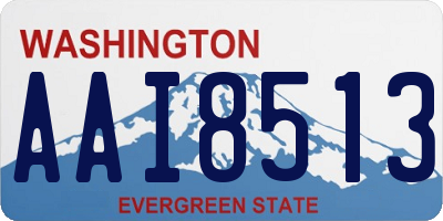 WA license plate AAI8513
