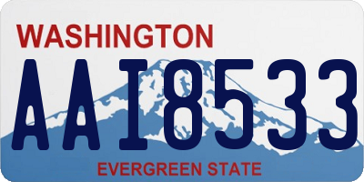 WA license plate AAI8533