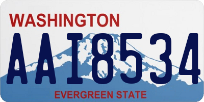 WA license plate AAI8534