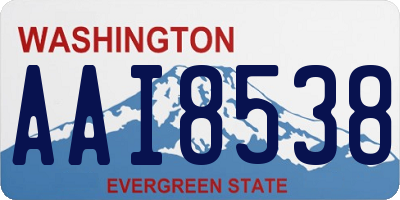 WA license plate AAI8538