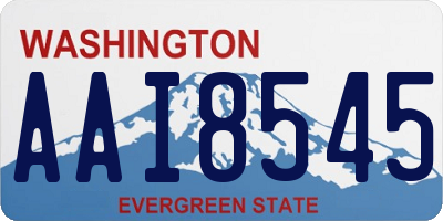 WA license plate AAI8545