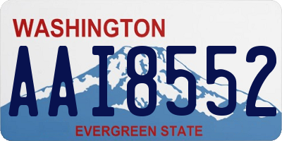 WA license plate AAI8552