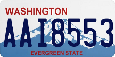 WA license plate AAI8553