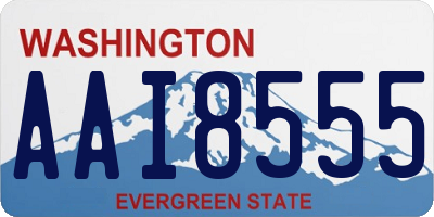 WA license plate AAI8555