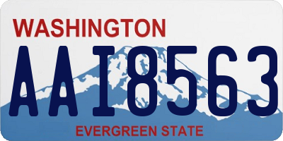 WA license plate AAI8563