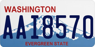WA license plate AAI8570