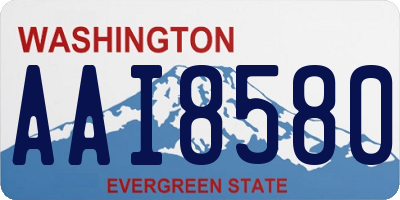 WA license plate AAI8580