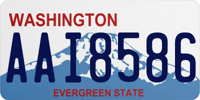 WA license plate AAI8586