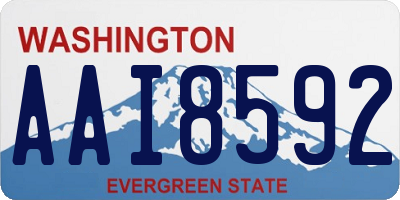 WA license plate AAI8592