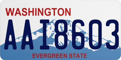 WA license plate AAI8603