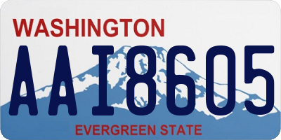 WA license plate AAI8605