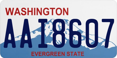 WA license plate AAI8607