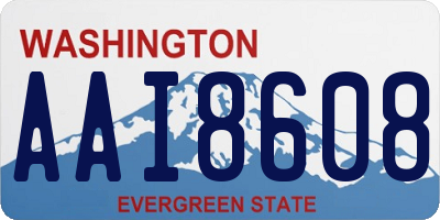 WA license plate AAI8608