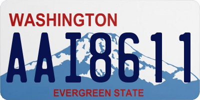 WA license plate AAI8611