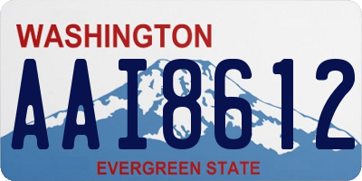 WA license plate AAI8612
