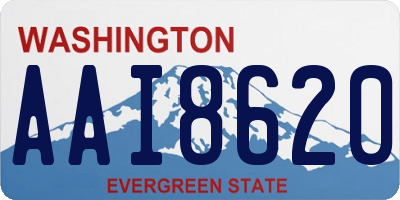 WA license plate AAI8620