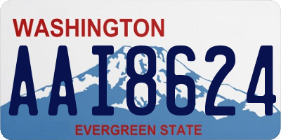 WA license plate AAI8624