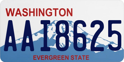 WA license plate AAI8625
