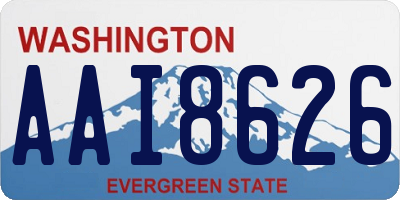 WA license plate AAI8626