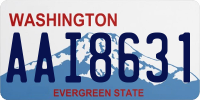 WA license plate AAI8631