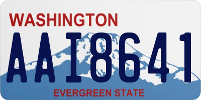 WA license plate AAI8641