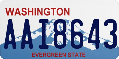 WA license plate AAI8643
