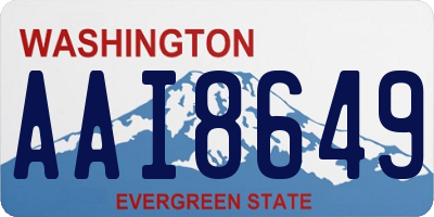 WA license plate AAI8649