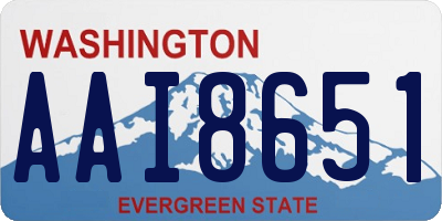 WA license plate AAI8651