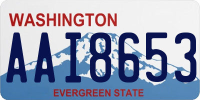 WA license plate AAI8653