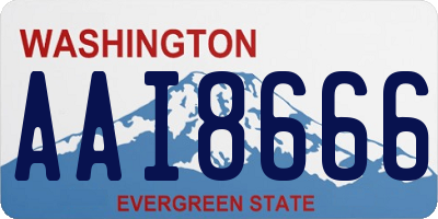 WA license plate AAI8666